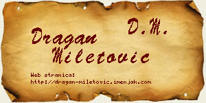 Dragan Miletović vizit kartica